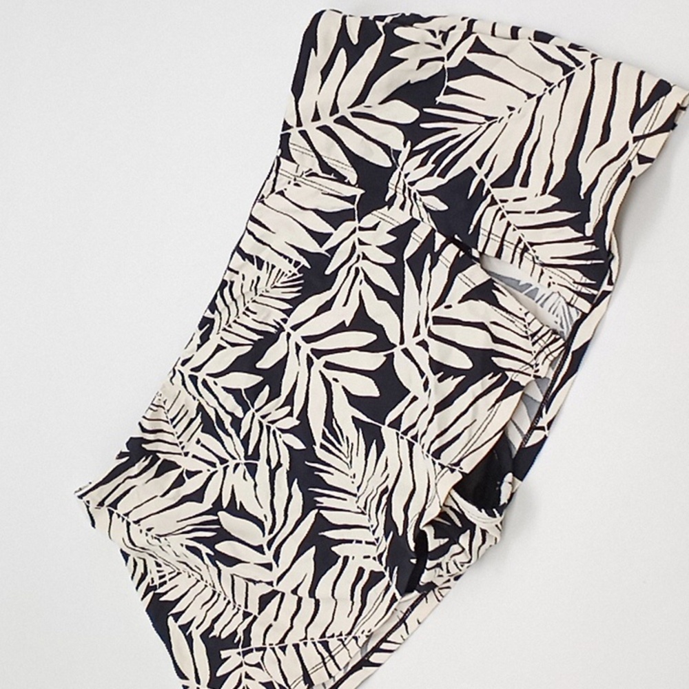 BLEU Rod Beattie Urban Oasis Skirted Hipster Bikini Bottom Black White 14